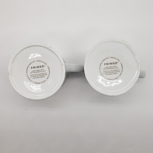 Fringe Studio Wifey and Hubby Heart Porcelain Mugs in Original Box - Picture 5 of 15